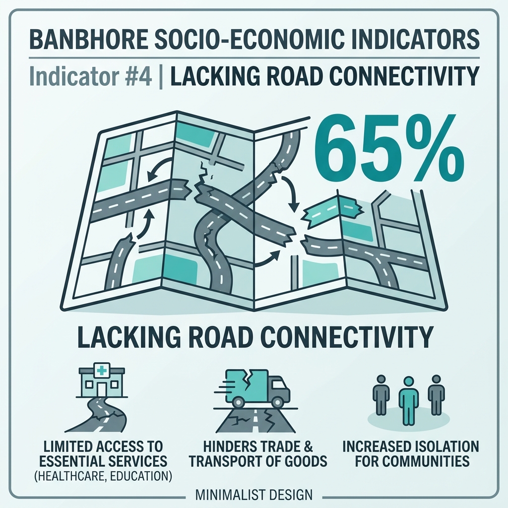 Lacking road connectivity — 65%